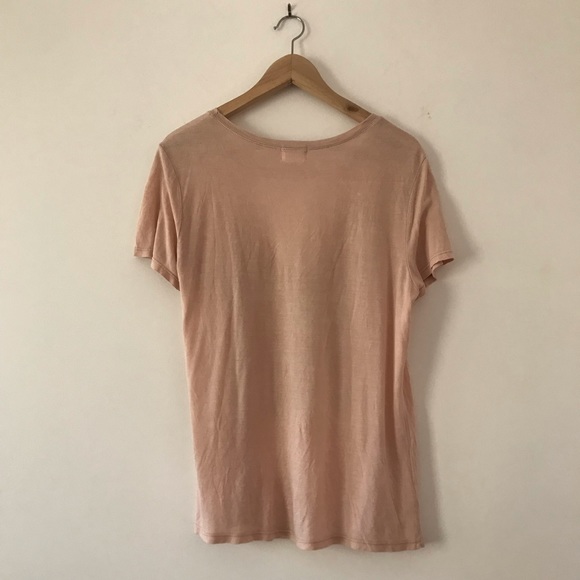 Project Social T pink graphic tee with desert landscape and neckline cut out - Picture 8 of 8